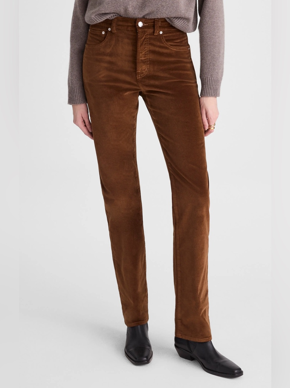 Madewell The Longline Straight Pant in Velvet